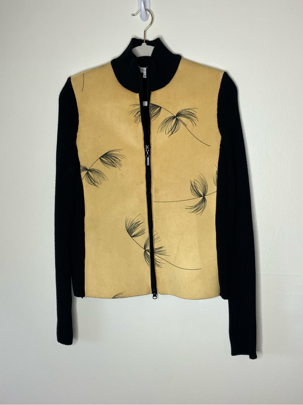 Robert Kitchen Faux Suede Sweater Jacket M
